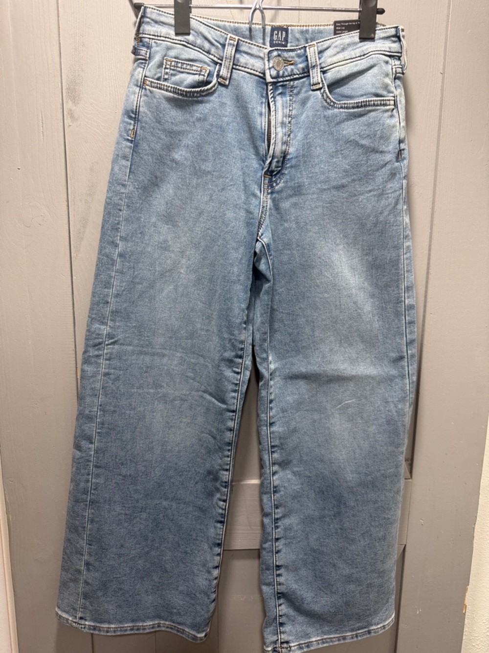 GAP Light Wash Super Soft Wide Leg Ankle Denim Jeans